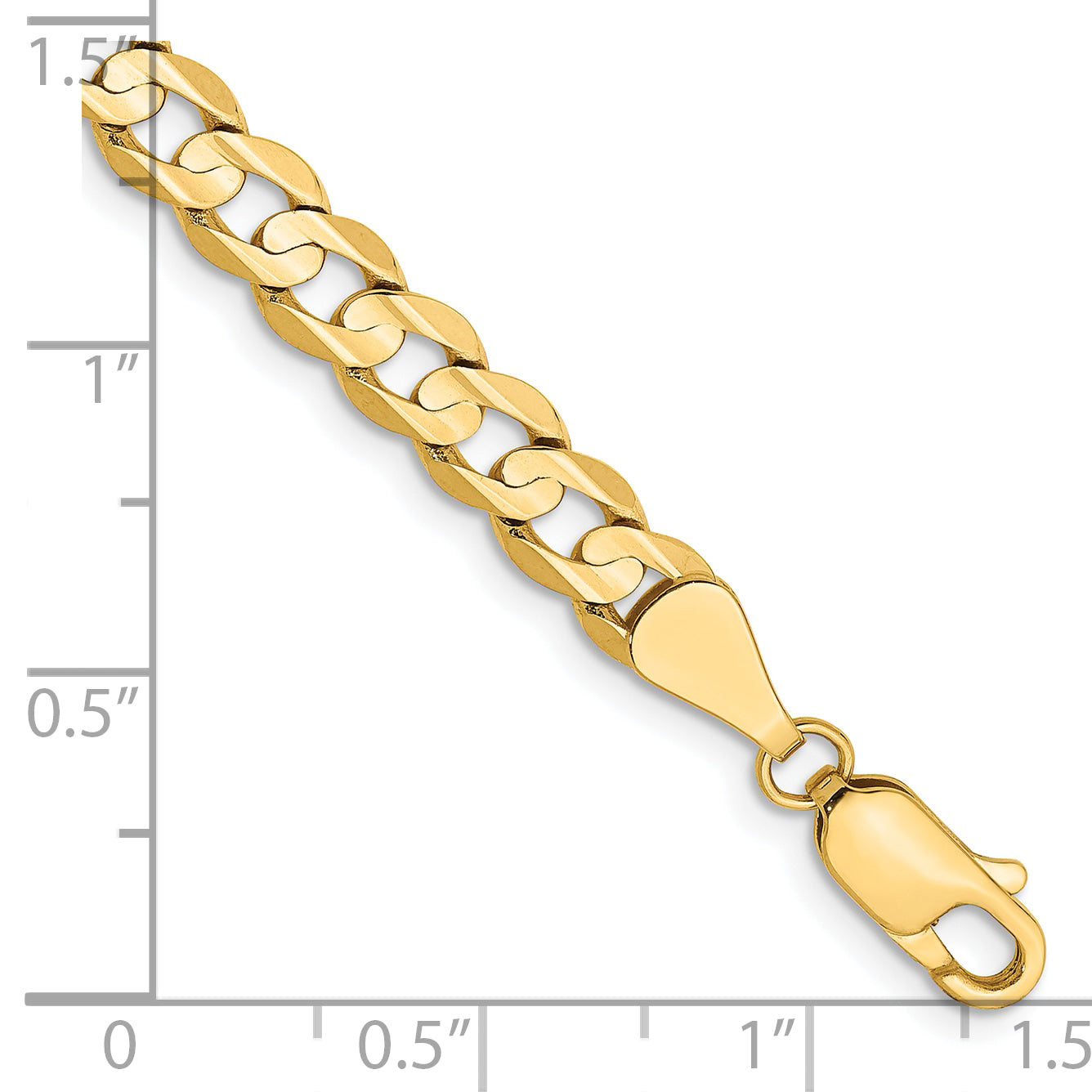 10K 5.25mm Open Concave Curb Chain 10K