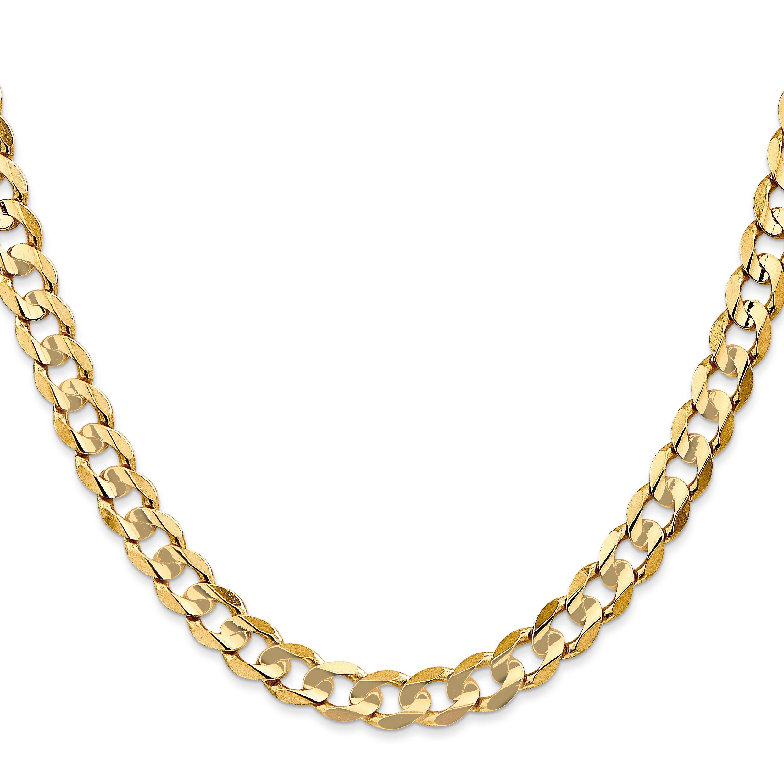 10K 6.75mm Open Concave Curb Chain 10K Secondary image