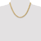 10K 6.75mm Open Concave Curb Chain 10K