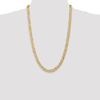 10K 6.75mm Open Concave Curb Chain 10K
