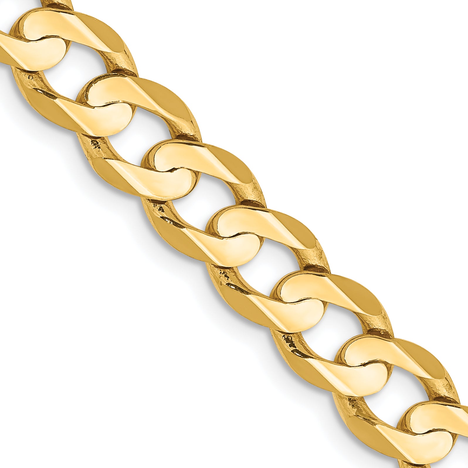 10K 6.75mm Open Concave Curb Chain 10K Main image