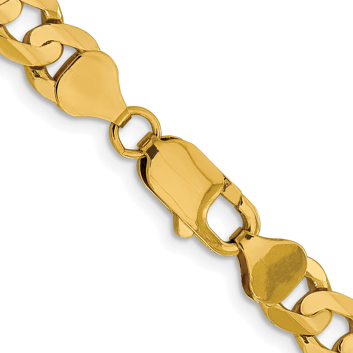 Open Concave Curb Chain in 10K Yellow Gold, 7.5mm, 7–26 Inch - Sophia Jewelers