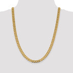 Open Concave Curb Chain in 10K Yellow Gold, 7.5mm, 7–26 Inch - Sophia Jewelers