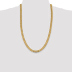 Open Concave Curb Chain in 10K Yellow Gold, 7.5mm, 7–26 Inch - Sophia Jewelers