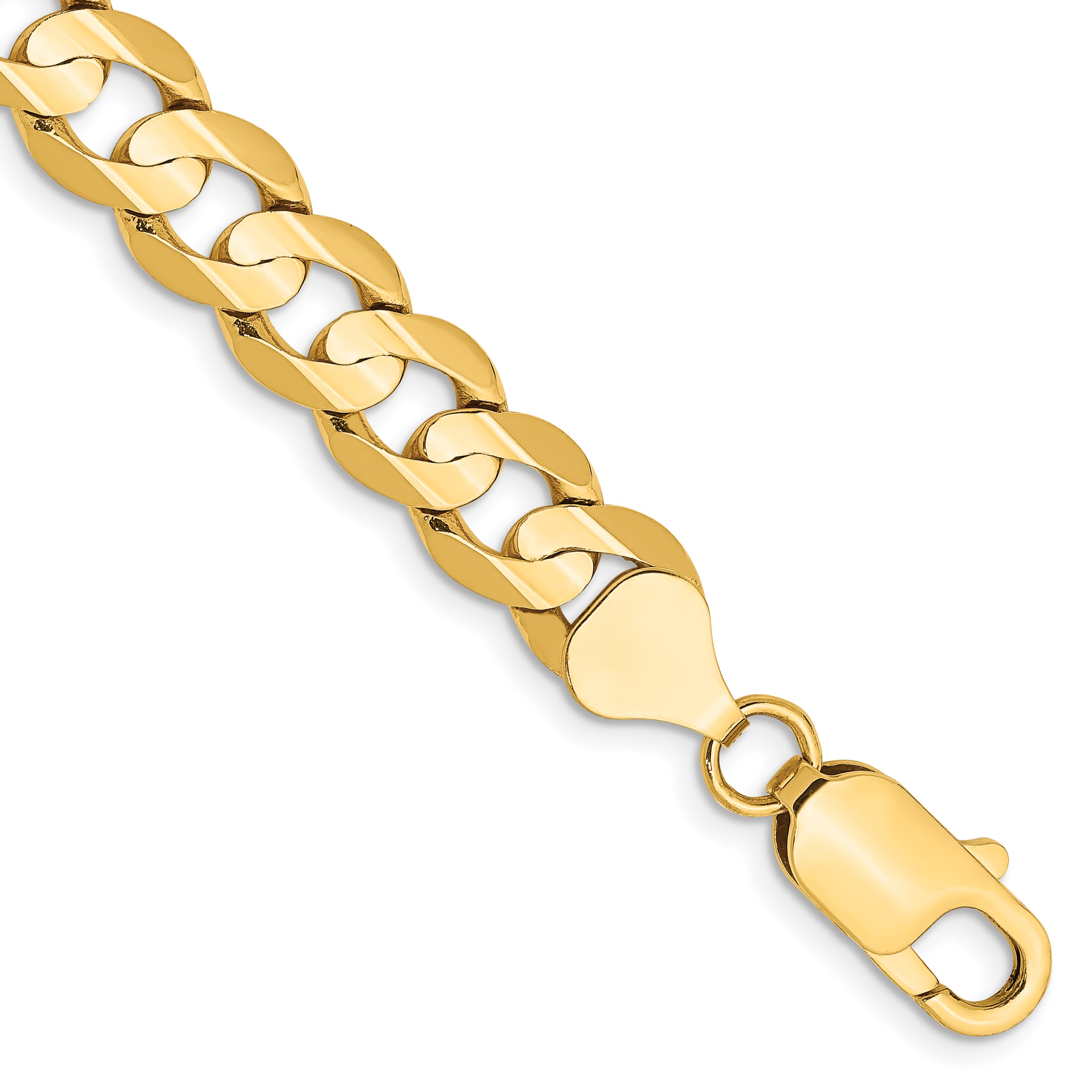 10K 7.5mm Open Concave Curb Chain 10K