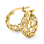 10K Polished Hinged Hoop Earrings