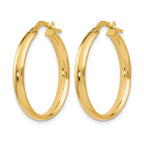 10K Gold Polished Hoop Earrings