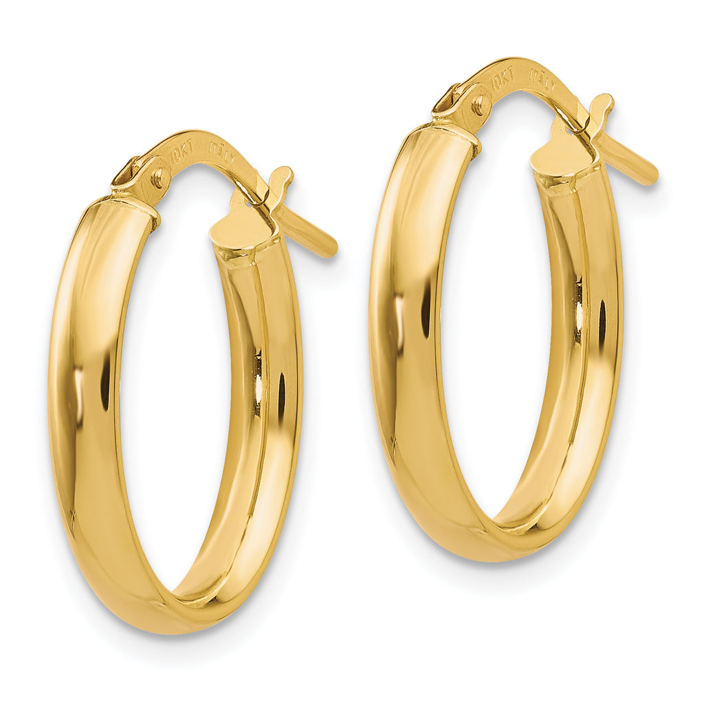 10K Polished Yellow Gold Hoop Earrings