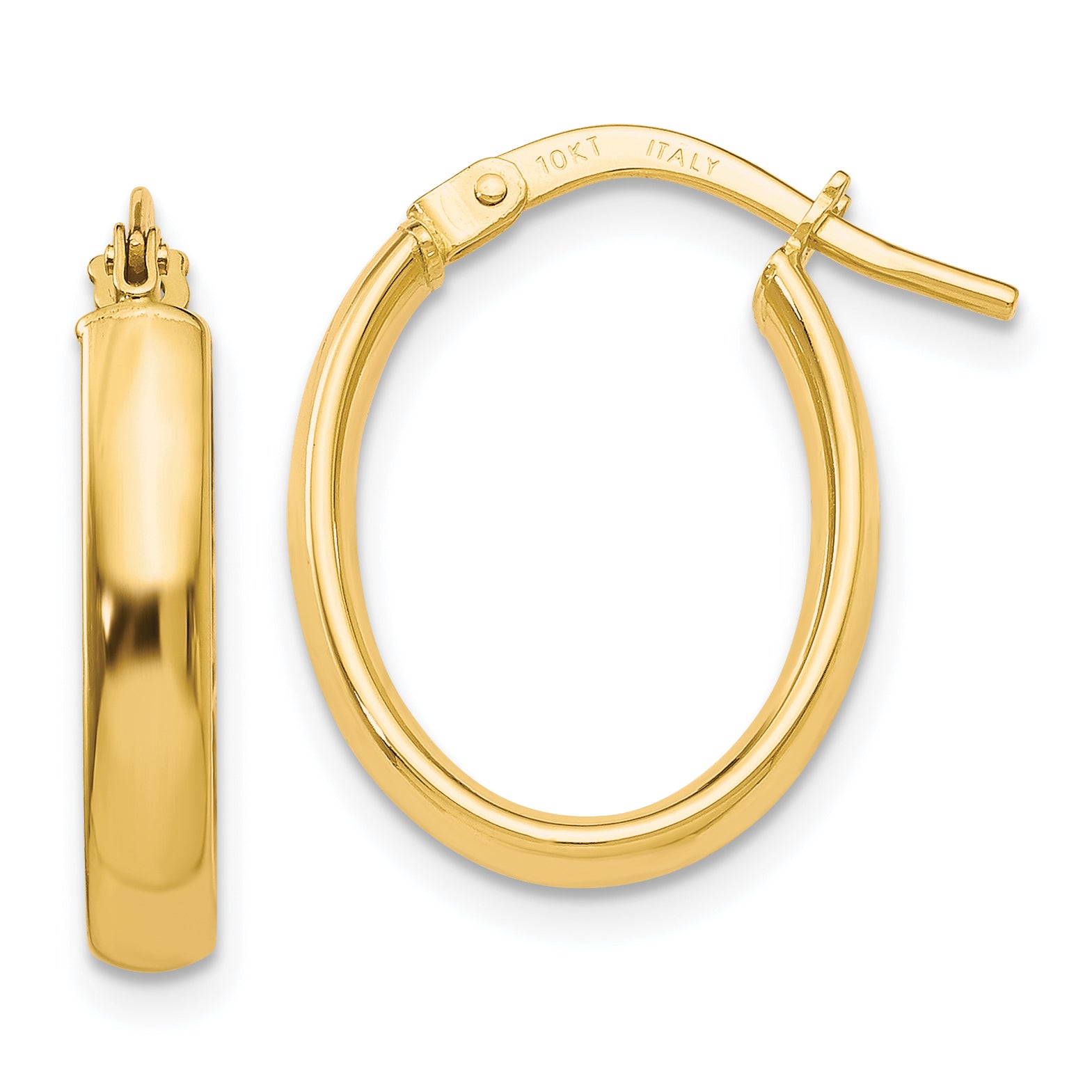 10K Polished Yellow Gold Hoop Earrings Main image