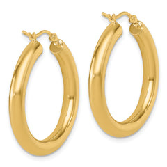 10K Polished Lightweight Hoop Earrings
