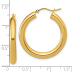 10K Polished Lightweight Hoop Earrings