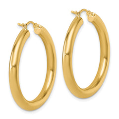 10K Polished Lightweight Hoop Earrings