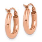10K Rose Gold Polished Hoop Earrings