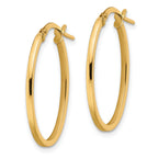 10K Polished Oval Hoop Earrings