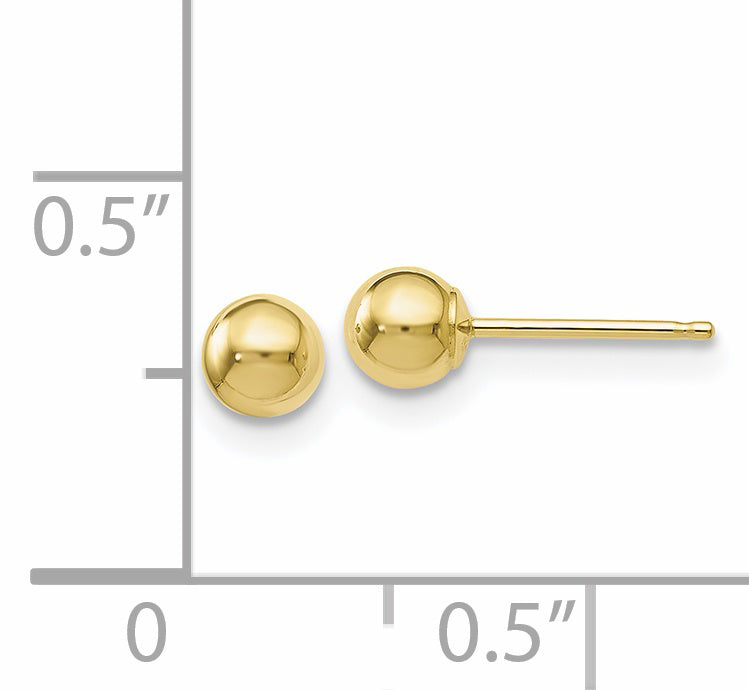 Polished Ball Stud Earrings in 10K Yellow Gold Secondary image