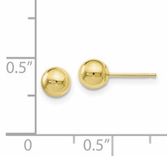 10K Polished Ball Post Earrings