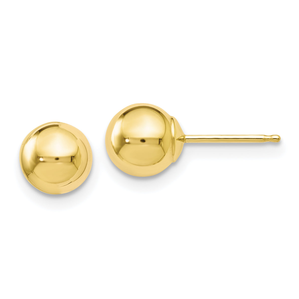 10K Polished Ball Post Earrings