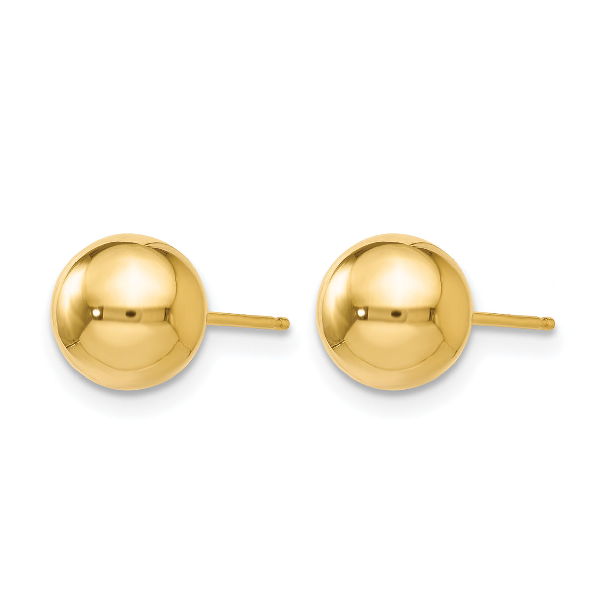 10k Polished Ball Post Earrings