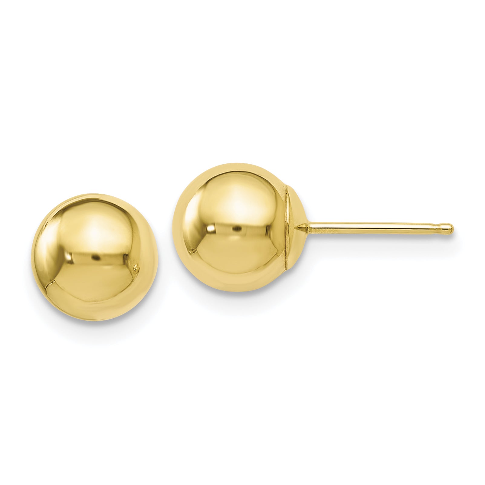10k Polished Ball Post Earrings Main image