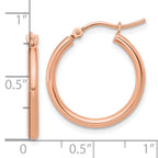 10K Rose Gold Polished Hinged Hoop Earrings