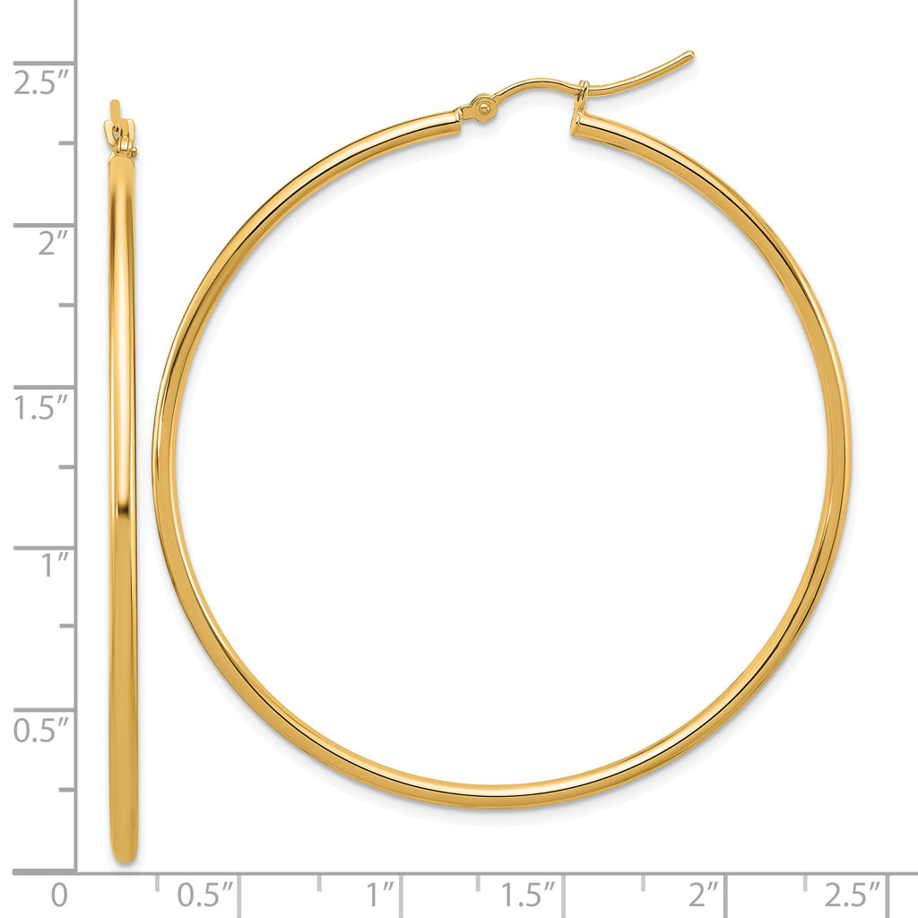 10K Polished Hinged Hoop Earrings