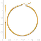 10K Polished Hinged Hoop Earrings