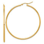 10K Polished Hinged Hoop Earrings