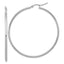 10K White Gold Polished Hinged Hoop Earrings