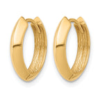 10K Polished Hinged Huggie Earrings