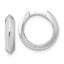 10K White Gold Polished Hinged Huggie Earrings
