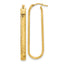 10K Polished and Diamond-cut Oval Hoop Earrings