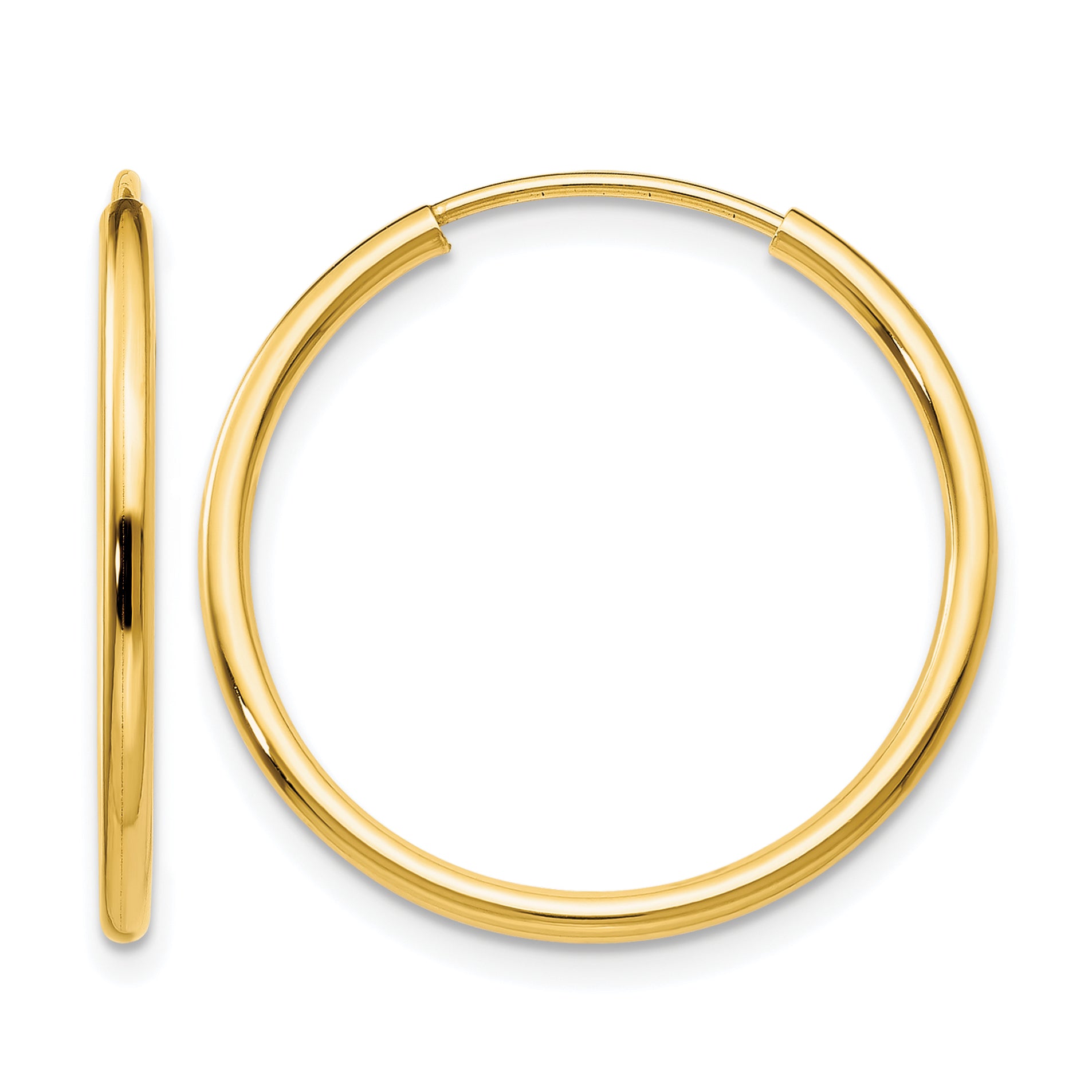 10k 1.5mm Polished Round Endless Hoop Earrings Main image