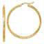 10k Diamond-cut 3mm Round Hoop Earrings