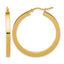 10k 3mm Polished Square Hoop Earrings