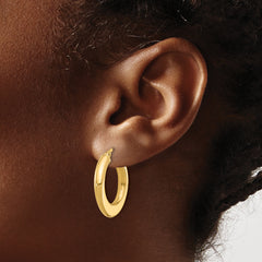 10K Polished Hoop Earrings