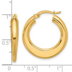 10K Polished Hoop Earrings