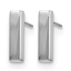 10K White Gold Polished Post Earrings
