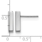10K White Gold Polished Post Earrings