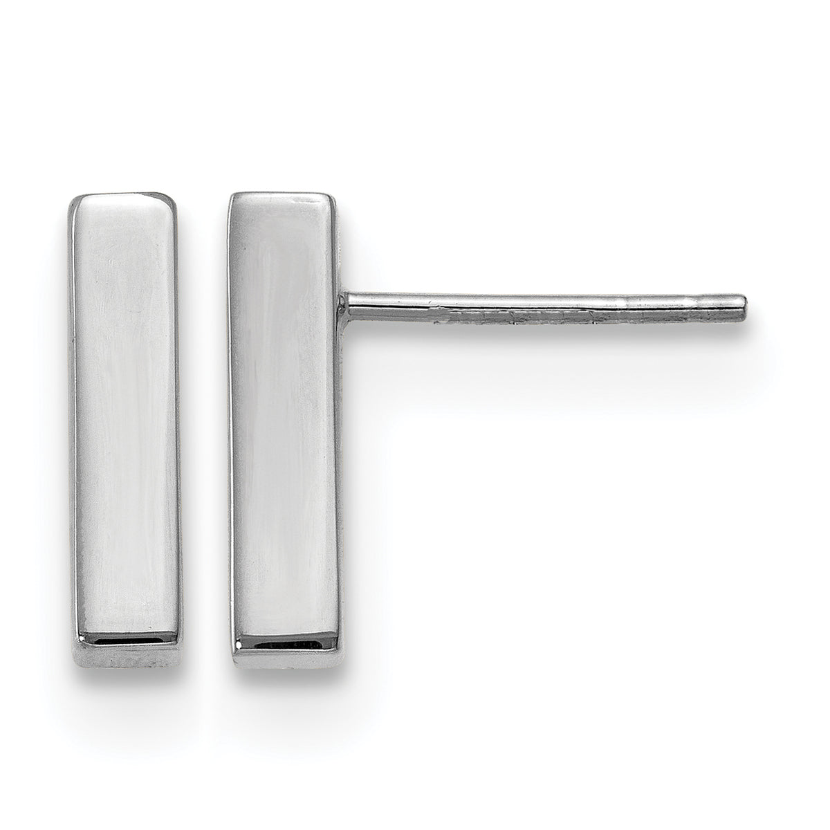 10K White Gold Polished Post Earrings