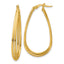10K Polished Twist Teardrop Hoop Earrings
