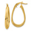 10K Polished Twist Teardrop Hoop Earrings