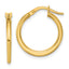 10K Polished Round Hoop Earrings