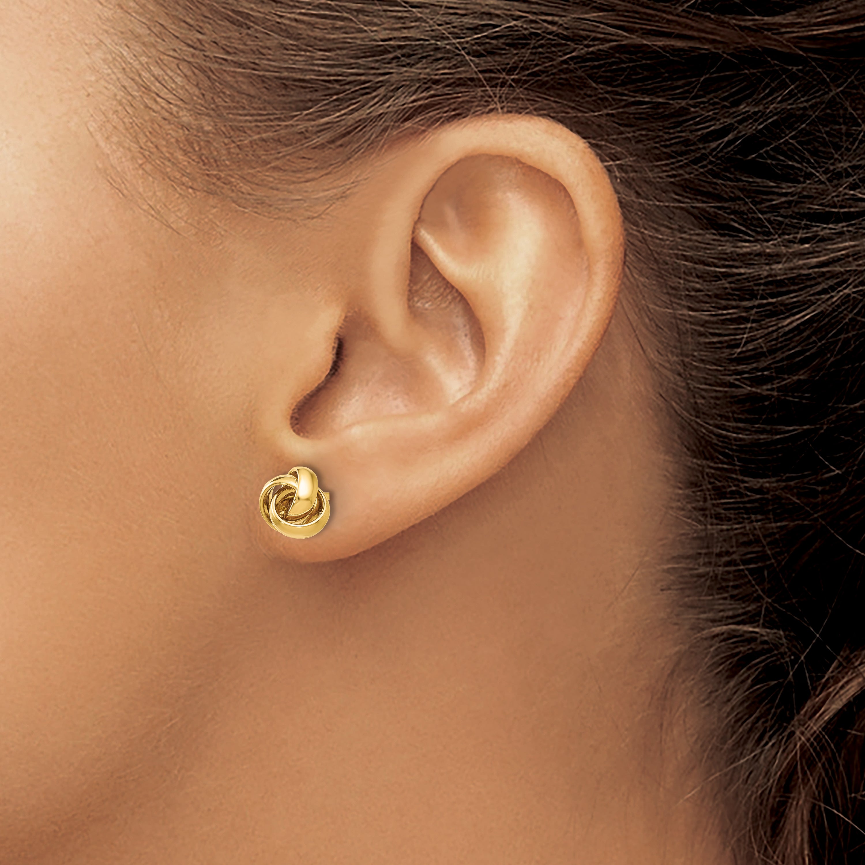 10K Polished Post Earrings