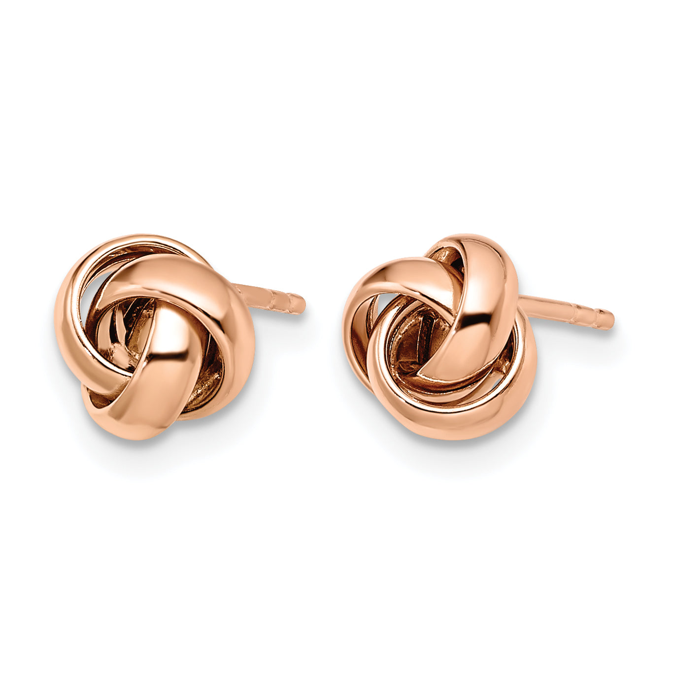 10K Rose Gold Polished Post Earrings Secondary image