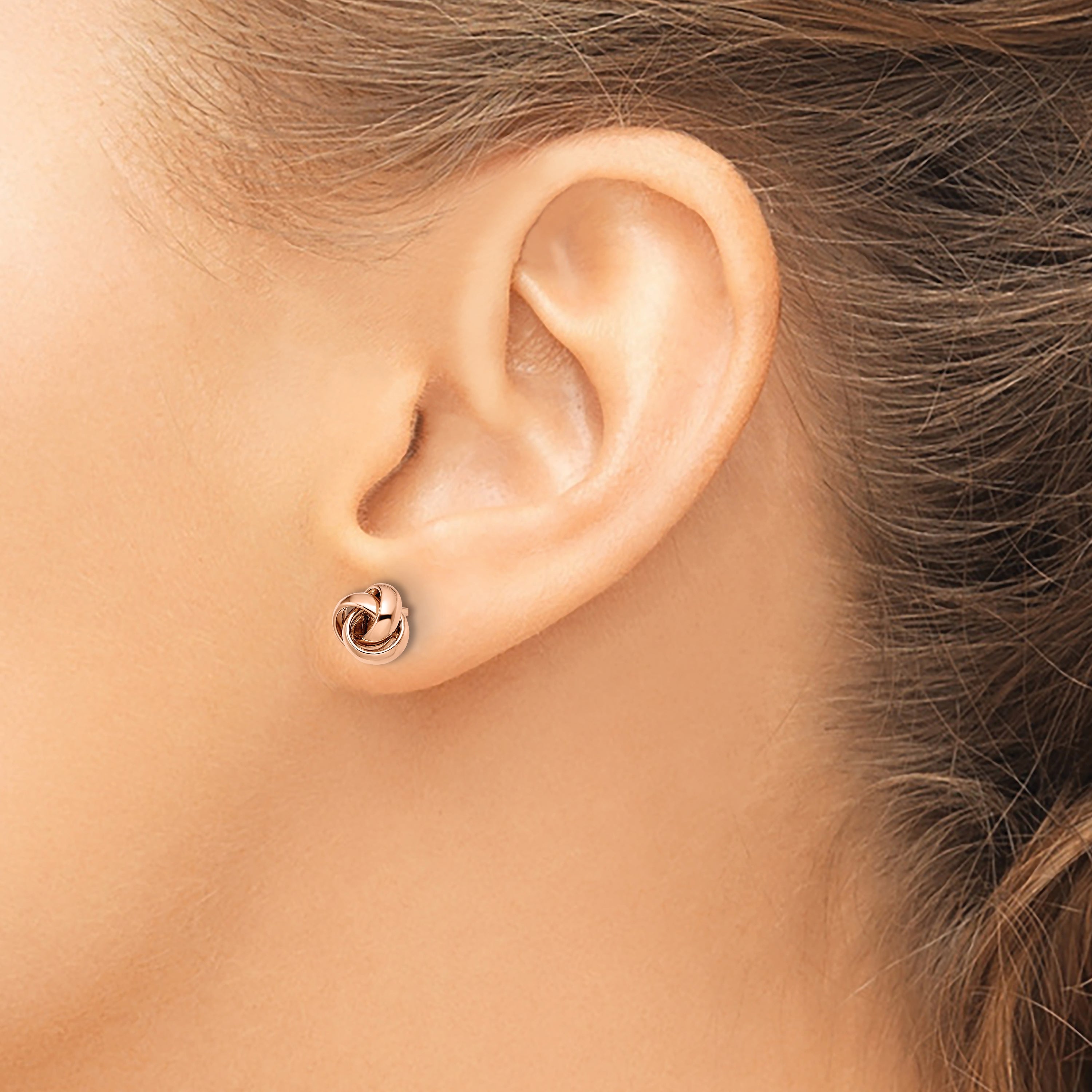 10K Rose Gold Polished Post Earrings