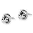 10K White Gold Polished Post Earrings