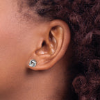 10K White Gold Polished Post Earrings