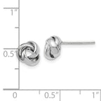 10K White Gold Polished Post Earrings