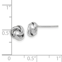 10K White Gold Polished Post Earrings
