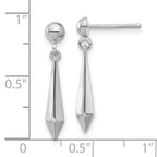 10K White Gold Polished Post Dangle Earrings